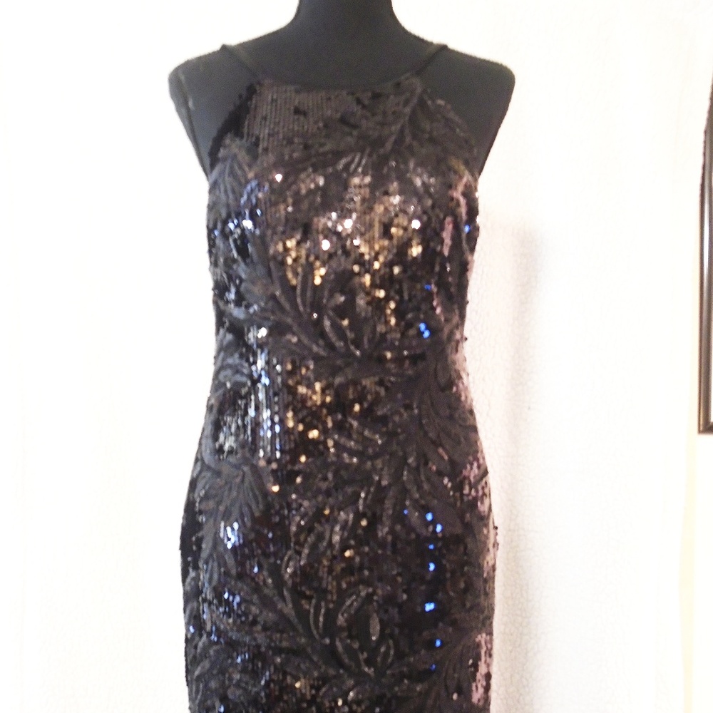 Calvin Klein full sequin maxi dress